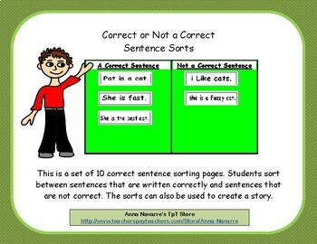 Capitalization And Punctuation Sentence Sort Teaching Resources Tpt