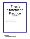 Thesis Statement Practice Worksheet | Teachers Pay Teachers