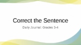 Correct the Sentence: Grade 3-4