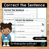 Correct the Sentence: Sentence Writing for Kindergarten, G