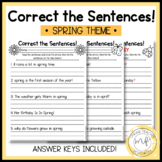 Correct the Sentences! Spring Themed| First / Second Grade