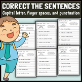 Correct the Senteneces: Capital Letter, Finger Spaces, and