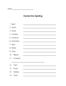 what is the correct spelling assignment