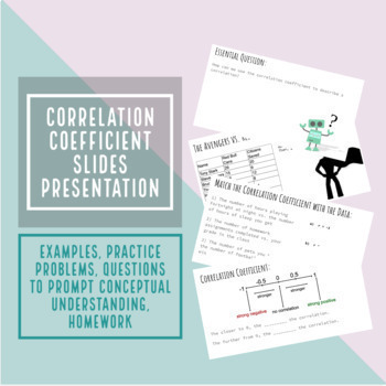 Preview of Correlation Coefficient Lesson Slideshow Presentation