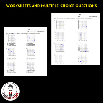 elementary statistics scatter plots and correlation worksheet