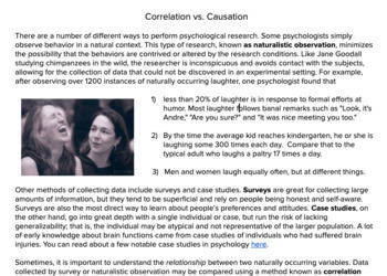 Preview of Correlation vs. Causation