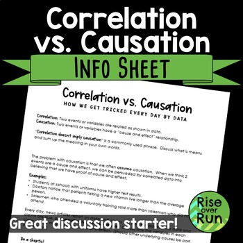 Preview of Correlation vs. Causation Information Sheet Freebie