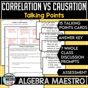 Preview of Correlation vs. Causation Talking Points, Prompt & Assessment
