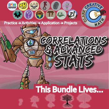 Preview of Correlations & Adv Stats Unit Bundle - Pre-Calc - Distance Learning Compatible