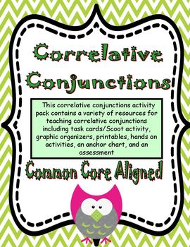 Preview of Correlative Conjunctions Activity Pack Common Core Aligned