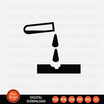 Preview of Corrosive Substance Icon Corrosion Chemical Hazard Danger SVG PNG JPG PDF EPS AI