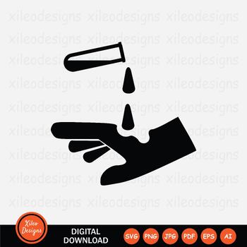 Preview of Corrosive Substance Icon Corrosion Chemical Hazard Hand - SVG PNG JPG PDF EPS AI