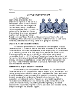 Preview of Corrupt Government