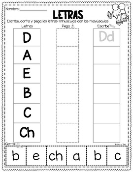 Letras Mayusculas y Minusculas - Escribe, corta y pega by Learning Palace