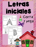 Letras Iniciales Corta y Pega- Beginning Letter Spanish