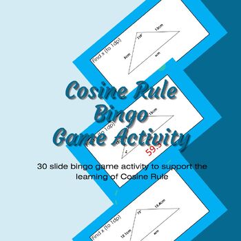 Preview of Cosine Rule Maths Bingo Game Activity