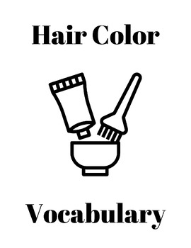Preview of Cosmetology: Color Vocabulary