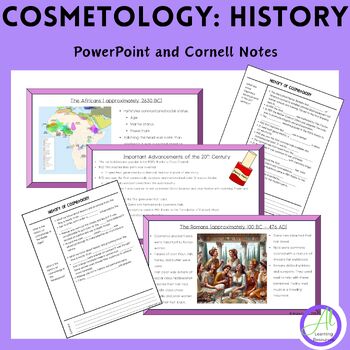 Preview of Cosmetology: History PowerPoint with Cornell Notes