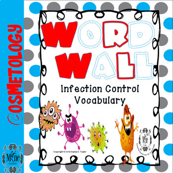Preview of Cosmetology Infection Control Word Wall