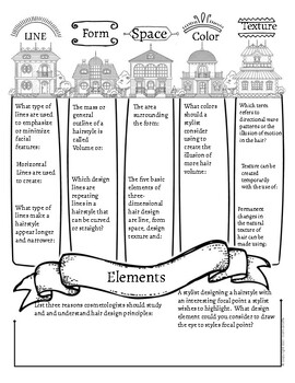 Preview of Cosmetology  Principles of Hair Design Grapic Organizer
