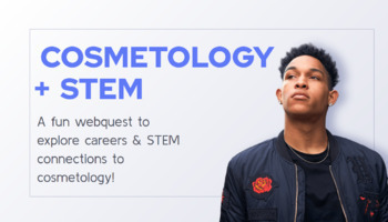 Preview of Cosmetology + STEM Webquest (career exploration activity, CTE)