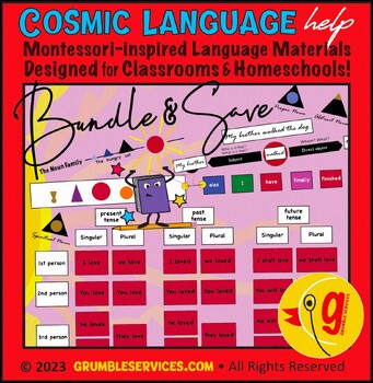 Preview of Cosmic LANGUAGE: Montessori Grammar, Etymology, Vocabulary, Writing Devices