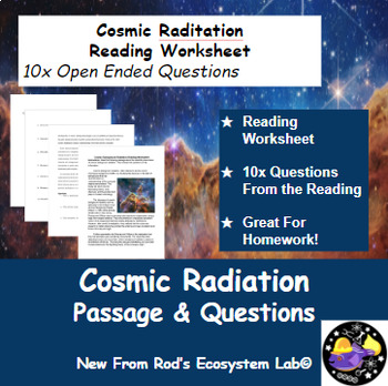 Preview of Cosmic Microwave Background Radiation Reading Worksheet **Editable**