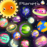 Cosmic Outer Space Happy Planets ClipArt