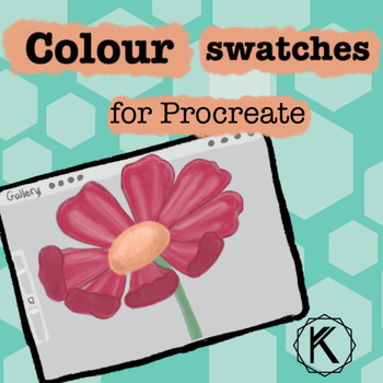Preview of Cosmo Flower Procreate Colour Swatches {Kikas Klips}