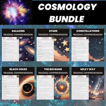 Preview of Cosmology Reading Comprehension Informational Text Bundle Astronomy Outer Space