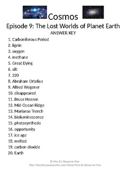 Cosmos Episode 9 The Lost Worlds Of Planet Earth By Miss B S Resource Hive