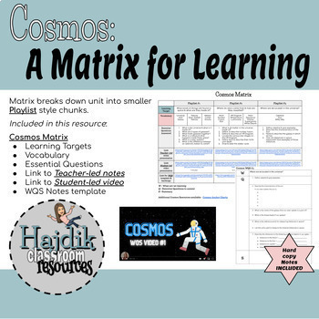 Preview of Cosmos Matrix (Playlists with Notes & Video options)