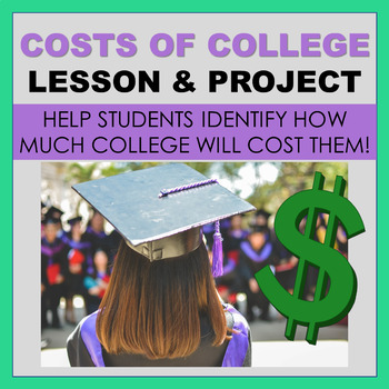 Preview of Cost of College - Personal Finance Lesson and Project