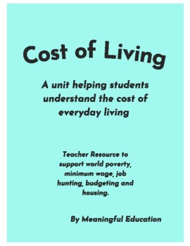 Preview of Cost of Living Project