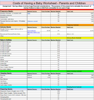 cost of a baby assignment