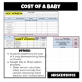 Cost of a Baby | Child Development | FCS
