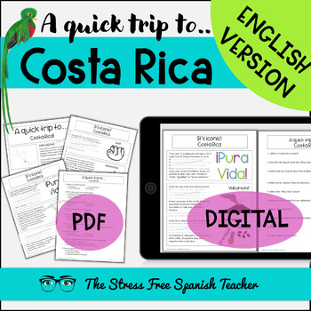 Preview of Costa Rica Readings a Quick Trip series ENGLISH VERSION Central America studies