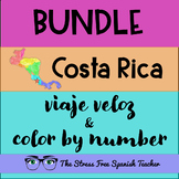Costa Rica Spanish CI Reading AND Color By Number BUNDLE
