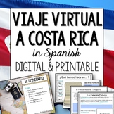 Costa Rica Virtual Field Trip in Spanish digital and printable