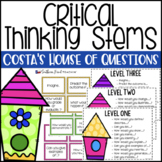 Costa's House of Questions Thinking Stems (AVID) - EDITABLE