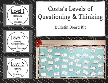 Preview of Costa's Levels of Questioning & Thinking Bulletin Board Kit