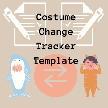 Preview of Costume Change Tracker Template