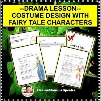 Preview of Theater Sub Plan!  Drama  Costume Design Lesson Fairy Tale Characters Fantasy