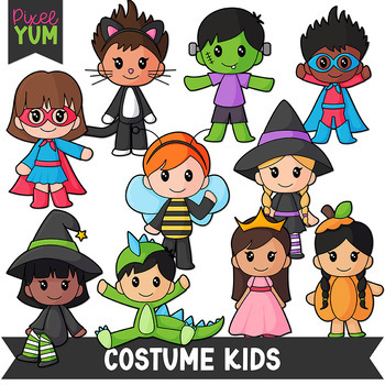 Costume Kids Clipart - Commercial Use OK by PixelYum | TPT