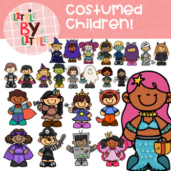 Preview of Costumed Children Clip Art