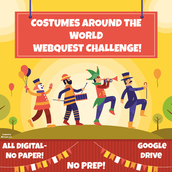 Preview of Costumes Around the World WebQuest-Halloween, Day of the Dead, Purim, Mardi Gras