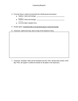 Coteaching Blueprint Worksheet by Teaching Beyond Trauma | TPT