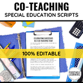 Coteaching Scripts - Editable Talking Points for Special E