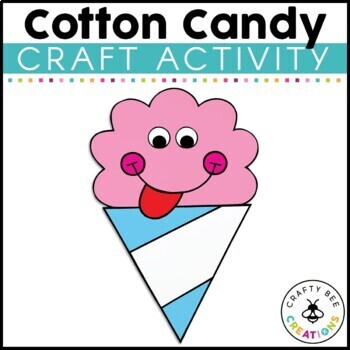 Preview of Cotton Candy Craft | Circus Crafts | Circus Activities | Summer Carnival Crafts