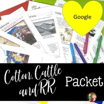 Preview of Cotton Cattle and Railroads with Google Drive